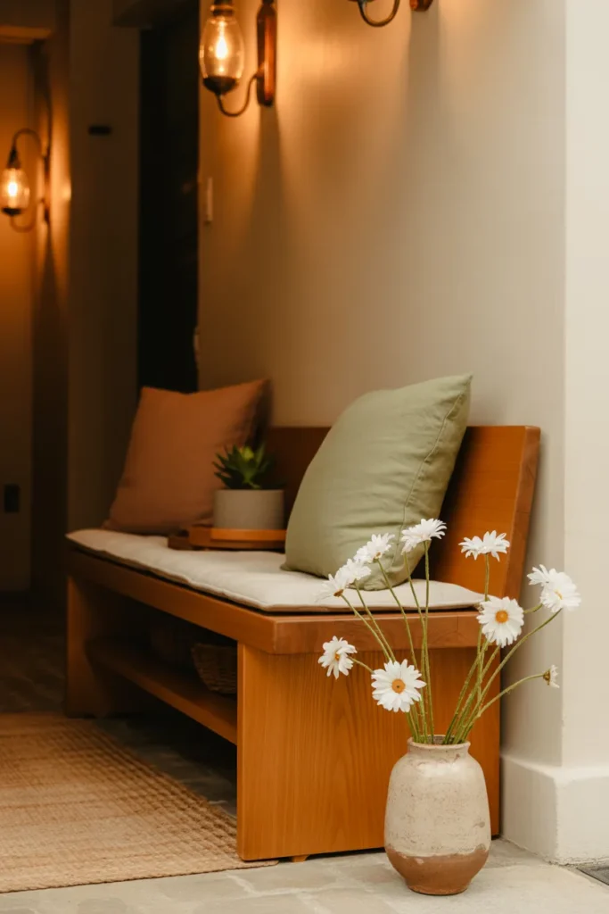 12. Cozy Corner with Paper Daisy Decor