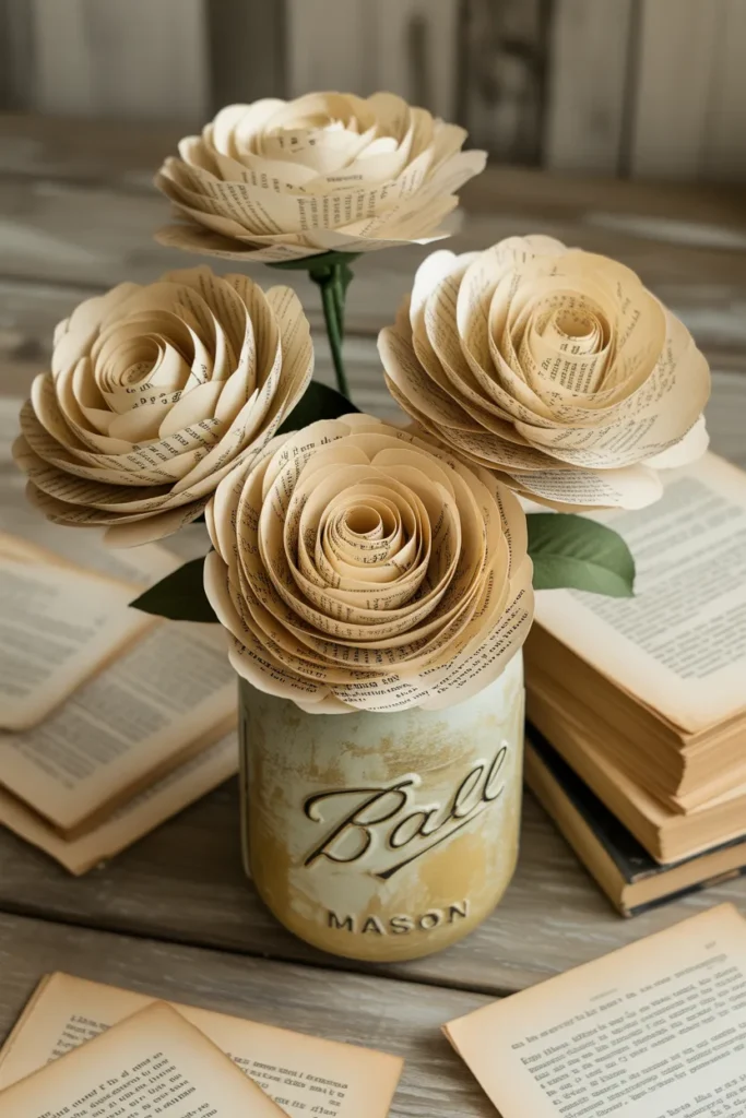 13. Book Page Flowers