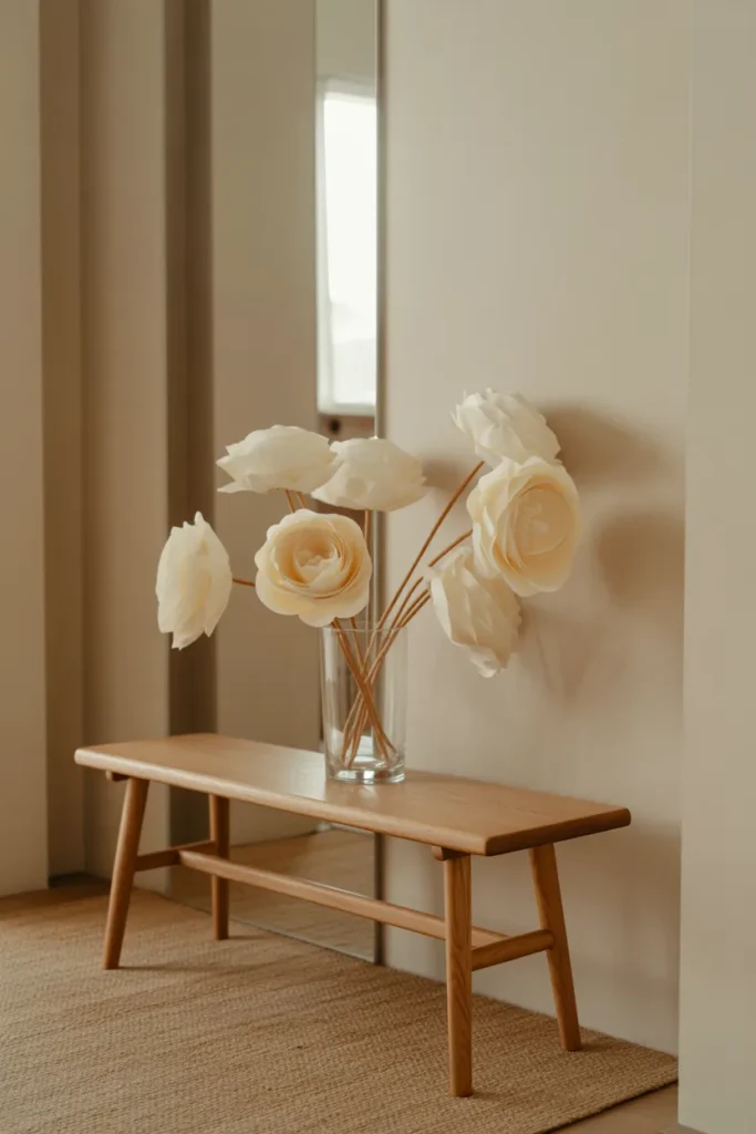 13. Neutral Palette with Soft Paper Florals