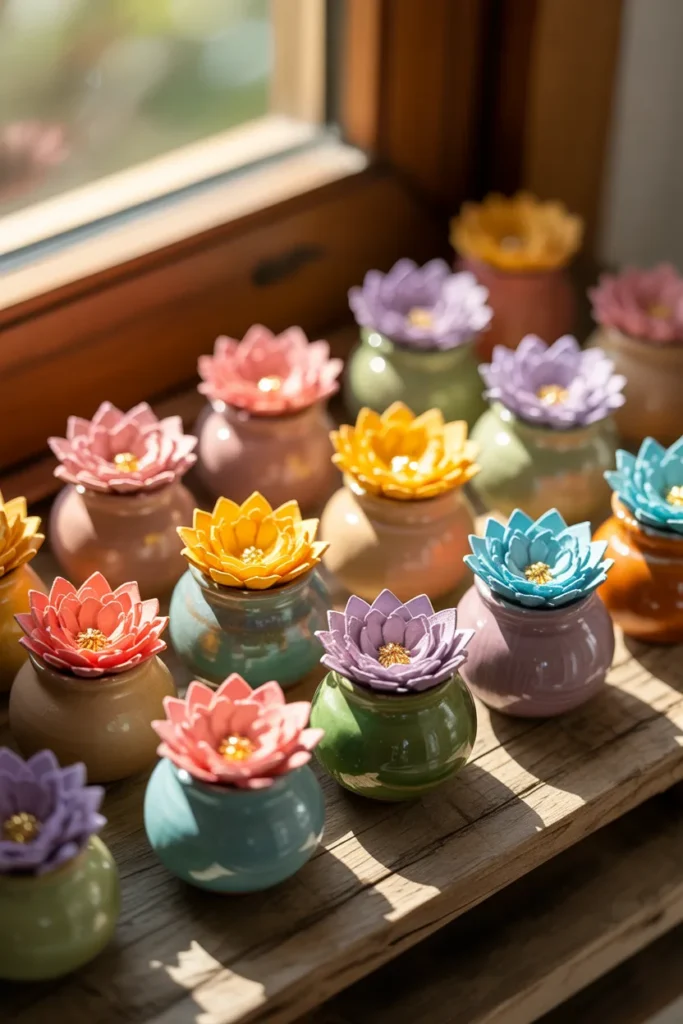 18. Mini Paper Flower Pots