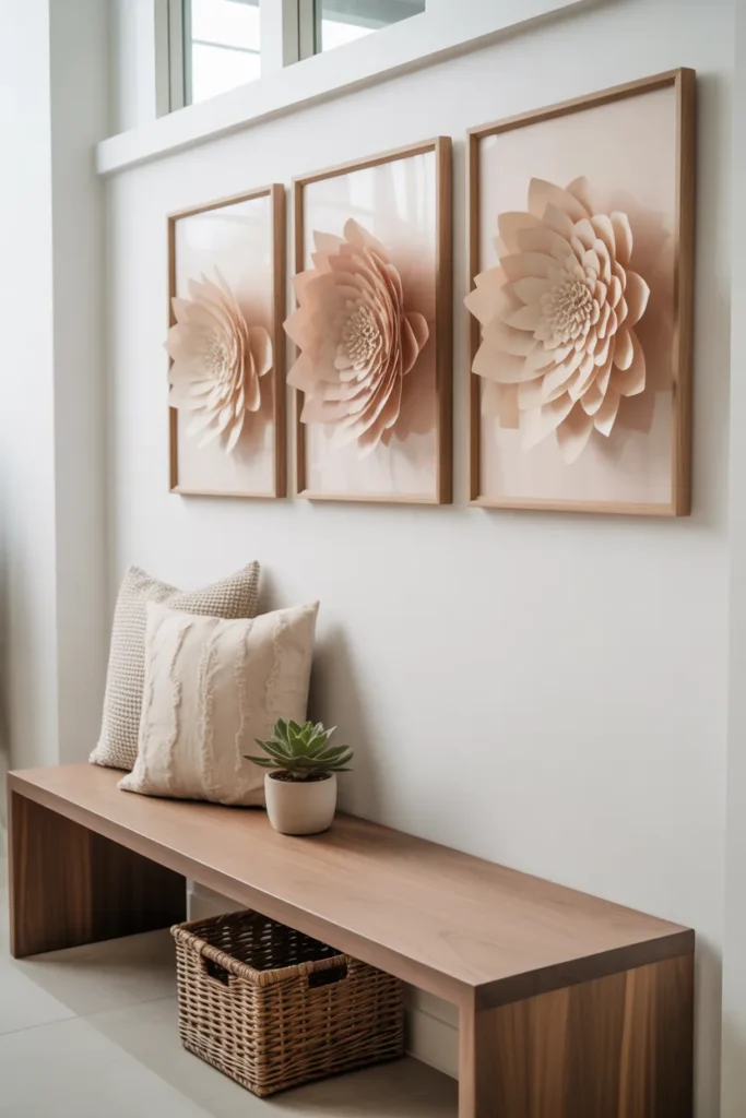 19. Layered Decor with Paper Flower Frames