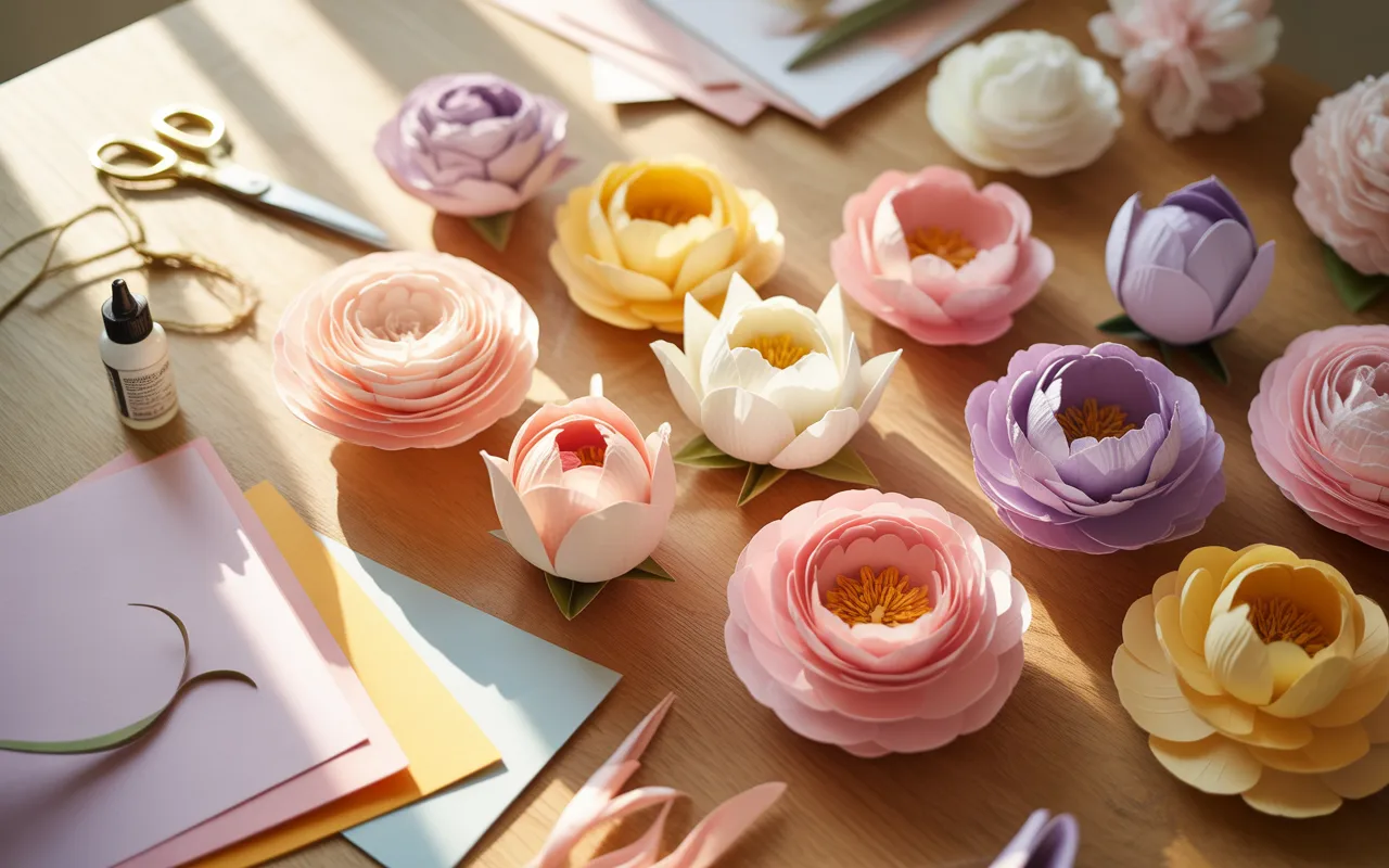 20 Creative Paper Flower Crafts