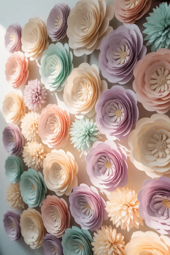20. 3D Paper Floral Wall Art