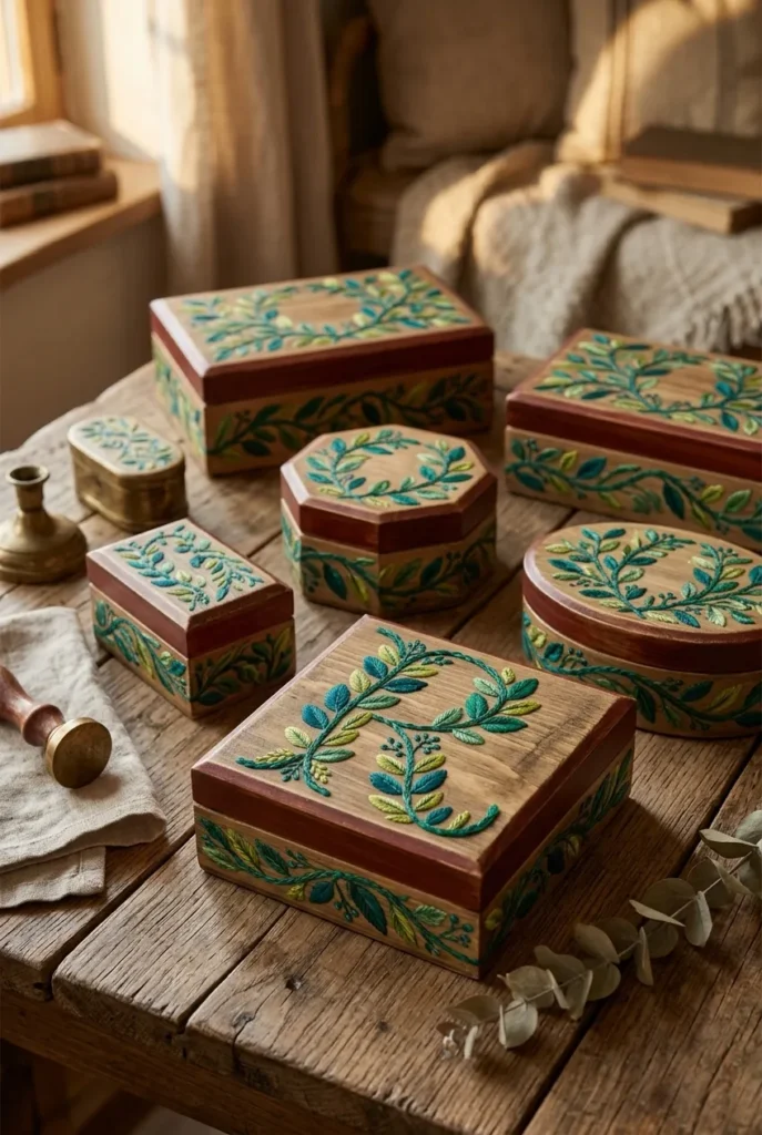 Painted Wooden Boxes
