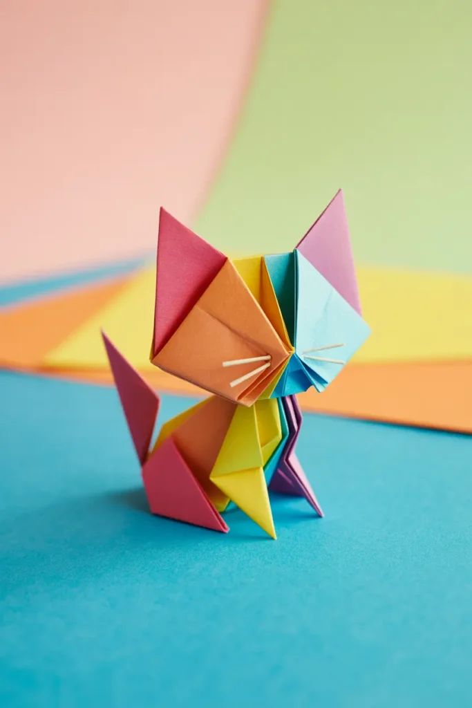 4. Cute Origami Kitten