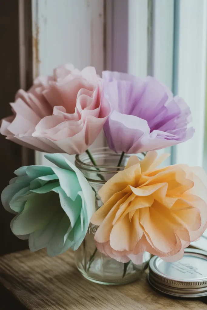 5.Coffee Filter Flowers