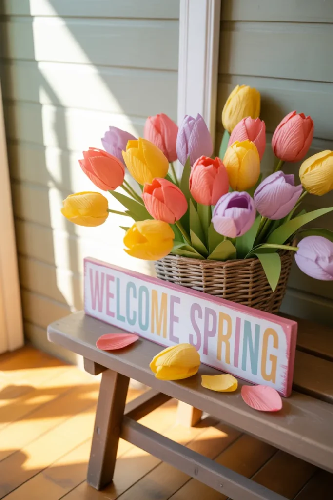 7. Seasonal Decor with Paper Tulips