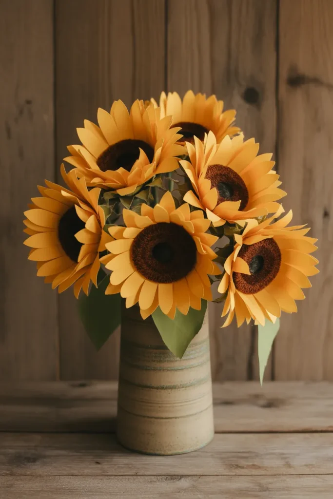 8. Paper Sunflowers